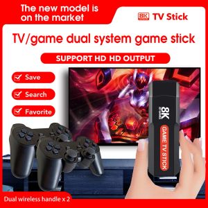 Consoles Q9 Game Stick Video Game Console Android 11.1 1080p Retro Game Console 2.4g Double Wireless Controller Support OTG OTA Upgrade