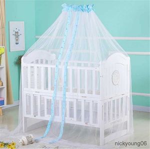 Crib Netting Baby Mosquito Net Summer Mesh Dome Sypialnia Kurtyna Sieci Nowonarodzone niemowlęta Przenośna baldachim dla dzieci