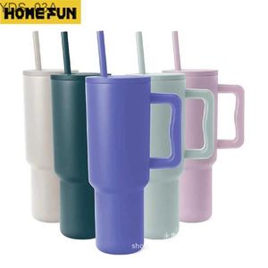 Su Şişeleri Büyük Kapasite 40oz Tumbler Soğuk Bardakları Kaplamalı Paslanmaz Çelik Kupalar Kaplamalı Seyir Paslanmaz Su Kupası YQ240221