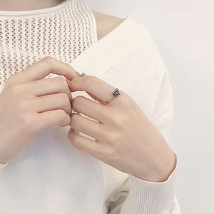 Korean New Japanese Style S Sterling Ring For Girls With Personalized And Minimalist Opening, Finger Ring, Thai Silver Rose Bracelet 525633 terling , ilver