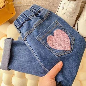 Hosen Kinder Mädchen Jeans Floral Cartoon Lange Hosen Frühling Herbst Graffiti Malerei Druck Casual Kinder Denim