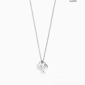 S6zz Collane con ciondolo Collane Gioielli firmati Tiffanyitss Collana Tiffanyisn Classic Thome S925 Ciondolo in argento sterling a doppia piastra con colla a goccia Diamante