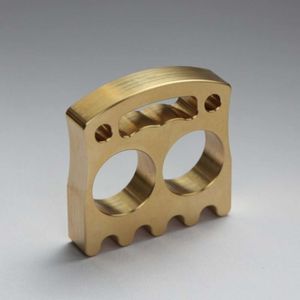 Tactical EDC Outdoor Brass Fist Buckle All Copper Tiger Finger CNC Solid Window Breaking Tool 392736