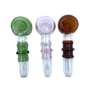 Smoking Pipe Tube Colored Trumpet Style Bowl Tobacco Dry Herb Glass Hand Pipes