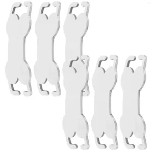 Hundhalsar 6 PCS Etiketter Pet Tag Namn Taggar Rostfritt stål Dogs Collar Charms ID för benformade husdjur