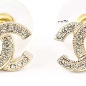 CCLIES KANAL DESIGNER STUD EARRINGS CAMANAL DIAMOND KVINNA MINI GULD PLATED DUBBELT BROV C CRYSTAL RHINESTONE PEARLörhängen smycken Partihandel