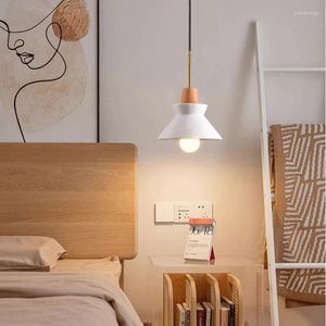 Chandeliers Nordic Bedroom LED Minimalist Log Lamps Modern Household Bedside Dining Table Chandelier Indoor Lighting