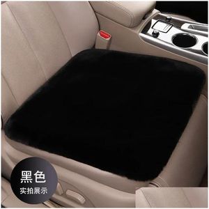 Car Seat Covers Ers Winter Thickened Cushion Hair Short Japanese P Wool Backless Er Drop Delivery Automobiles Motorcycles Interior Acc Otydf