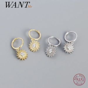 Kolczyki Wantme 925 Sterling Srebrny Bohemian Geometryczne Błyskawiczne Kolczyki z wiszącymi cyrkonż