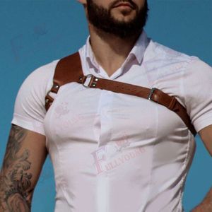 Fashion Fullyoung Men's Suspenders Sexy Women Men Adjustable Leather Body Chest Harness Belt Punk Fancy Costume Apparel Rave