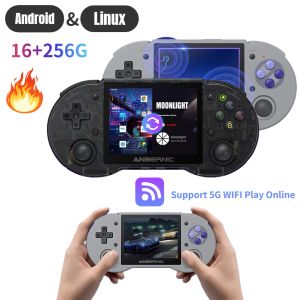 Jogadores ANBERNIC RG353P Retro Handheld Game 5G WiFi Console 3.5 Polegada Multitouch Tela HD Android Linux Dual OS HDMICompatível Player