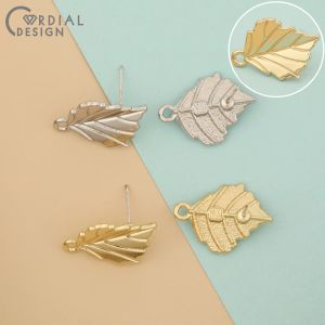 Stud Cordial Design 100pcs 17*23mm Jewelry Accessories/leaf Shape/earrings Stud/diy Making/jewelry Finding & Components/hand Made