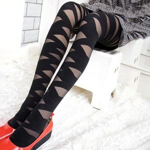 Women Socks Pantyhose Printed Nylon Footed Tights Elastic Strumpor For Female Festival Party Costume Cosplay Accessories T8NB