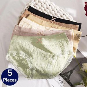 Kobiety majtki Trowbridge 5pcs/Set High Elastyczne majtki oddychające bieliznę miękką bieliznę sporty bezszwowe majtki śliczne majtki
