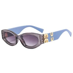 Sonnenbrille Miui Designer Sonnenbrille für Frauen SMU11WS Kleine runde Rahmen Katzen Augenbrillen mit Mui neu heiß