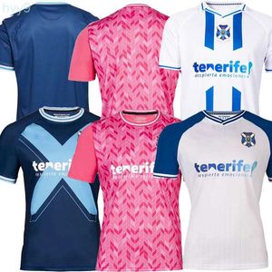 Camisetas masculinas 24 Tenerife Futebol Jerseys Kids Kit Ruben Borja Garces Mo Dauda Michael Shashoua Edad Mellot Enric Gallego Home Away Fãs Camisetas 6uh0