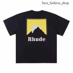 24 Designer Herren-T-Shirts mit Rhude-Stickerei für den Sommer, Herrenoberteile, Polohemden mit Buchstaben, Damen-T-Shirts, Kleidung, kurzärmelig, große Übergröße, T-Shirts aus 100 % Baumwolle, Größe 720