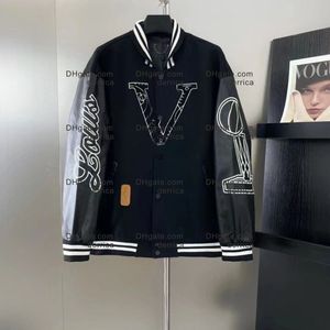 디자이너 Mens Varsity Jacket Louiseity Baseball Coat Fashion Womens Womens Letterman Jackets 자수 편지 재킷 싱글 가슴 탑 커플 남성용 의류