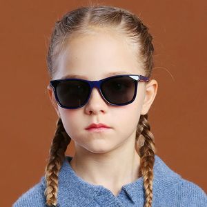 Juniors Sunglasses Kids Polarized Square Youth Boy Girls Children Sun Glasses 4-14 Flexible Silicone Eyeglasses UV400 240219