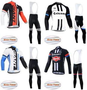 2019 New Team Cycling Winter Thermal Fleece Jersey（BIB）パンツセット男性長袖自転車Maillot Roupa Ciclismo Fengoutd454729