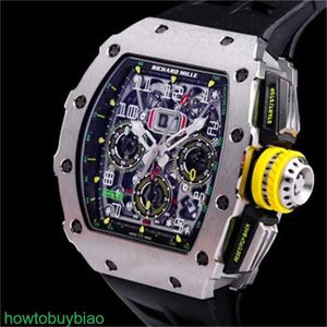 RichardMill RM11-03 Мужские часы Хронограф с функцией Flyback Титановые автоматические часы FNGC