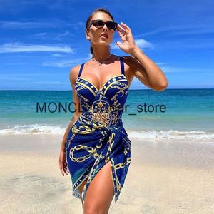 Women's Swimwear 2024 New Two Piece Women Bikini Set Push Up Floral Printed Bikinis Strappy Bandage Brazilian Biquini Bathing SuitH24221