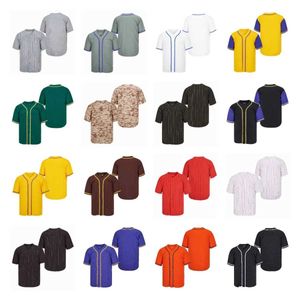 T-shirt da uomo BG Baseball Jersey Stile vuoto Strisce bianche Nero Verde Giallo Blu Marrone CAMO Ricamo viola 2023 Nuovo Accetta personalizzato J240221