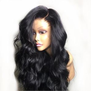 Svart Glueless Body Wave Pre Plucked Full Lace Human Hair Wigs With Baby Hair Natural Brasilian Remy Lace Front Wig For Women7746859