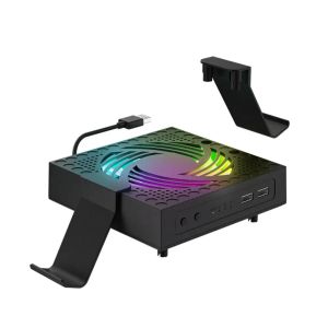 Fans Cooling Fan för Xbox Console RGB Light -lägen Kylsystem med 2 löstagbara krokar Höghastighets toppkylare fans speltillbehör