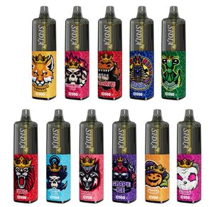 VAPME King Pro Puff 12K Disposable Vape 12000 Puffs Rechargeable E-Cigarettes System 10 Flavors Mesh Coil Vapers 0% 2% 3% 5%