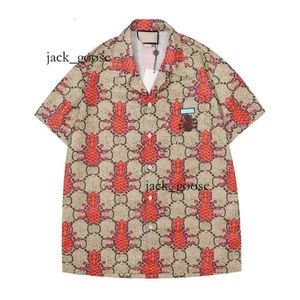 Mäns casual skjortor designer skjorta 23ss mens knapp upp skjortor tryck bowling skjorta hawaii blommor casual skjortor män smal passar kort ärm klänning hawaiian t-shirt x87w 910
