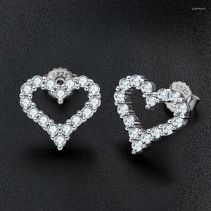 Kolczyki stadnorskie Prawdziwy diament moissanite dla kobiet S925 Sterling Srebrny biały złoto Pleted Colds Ear Studs Piękne biżuterię Prezent