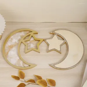 Plates Creative Moon Star Design för Kurban Bairam Eid Party Table Muslim Festival Decor Servering Tray Cute Ramadan