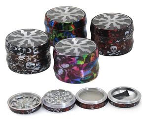 Camuflagem Crânio Fantasma Cabeça Herb Grinder 50mm 4 Camadas Moedores de Tabaco 4 Cores Top Quality CNC Liga de Alumínio Tabaco Erva Crushe6271238