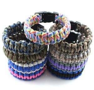 Bracelets Sports Parachute Cord Emergency Paracord Survival Bracelet with Plastic Camping Jewelry for Climbing Bangle Jewelry