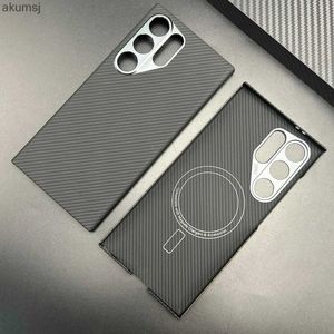 Mobiltelefonfälle Magnet Aramid Carbon Fiber Phone Case Cover auf für Samsung Galaxy S24 Ultra Plus 5G Global S 24 S24Ultra 256/512 Magsafe MacSafe YQ240221