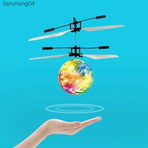 Aerei elettrici/RC che volano palla luminosa RC bambini palla volante anti-stress Drone elicottero a induzione a infrarossi aereo telecomando giocattoli regali