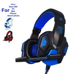 Headphones Gaming Headphones Headset Deep Bass Stereo Wired Gamer Earphone Microphone for PS4 Phone PC Laptop Xbox One Nintend Switch iPad