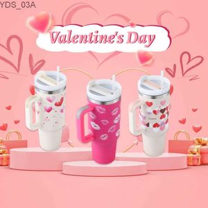 Water Bottles Christmas 40oz Mug Tumbler With Straw Lid Stainless Steel Water Bottle Coffee Insulation Cup With Handle Portable Large Capacity YQ240221