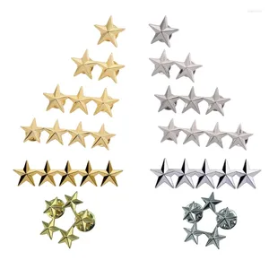 Brosches liten stjärna badage pentagram lapel stift väska hatt dekorativ service brosch droppe