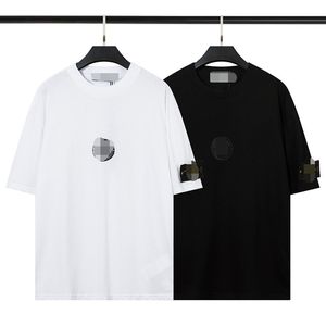 2024 Designer Stones Island T Shirt Summer Menswear Breattable Loose Letter Print Lovers Street Fashion 100% Cotton T-Shirt 006