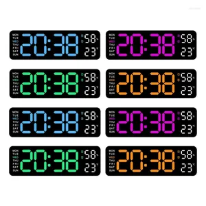 Wall Clocks 9Inch Modern Digital Clock Large Display 2 Alarms Optional Light Colors