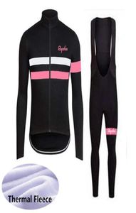 2020 Rapha Team Cycling Winter Thermal Fleece Jersey Bib Pants Set Maillot Ciclismo Abbigliamento bici traspirante 91004f6057564