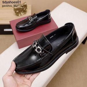 Britânico baixo Feragamo couro couro formal um ajuste homens de negócios sapatos de couro sapatos vestido moda tendência sapatos pé masculino genuíno para casamento 3TQ EVO5