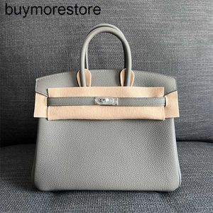 Designer Bag Bks Handmade 7a Genuine Leather Hand held female 25 calfskin silver rain cloudWomen Handbag Large Capcity HEQ0