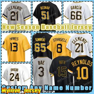 8 Willie Stargell 21 Roberto Clemente Jersey Baseball Pirates Andrew Bryan Reynolds McCutchen Ke'Bryan Hayes Mitch Keller Oneil Cruz Ji Hwan Bae Shelton Henry Davis