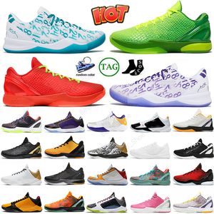 Mamba Protro 6 Protros 8 Scarpe da basket Ginch 6s Uomo Donna 8s Reverse Grinches Radiant Emerald Mambacita Big Stage Parade Outdoor Lb20 Eybl Jogging Taglia EUR40-46