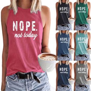 2024 Women's Fun Letter Round Neck Loose Casual Sleeveless Tank Top for Women