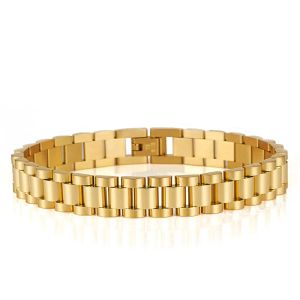 Браслеты 10 -миллиметровый браслет для сети для часов для мужчин Женщины Золотая из нержавеющей стали Nickelfree Гипоаллергенные украшения