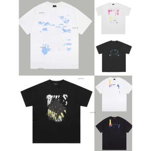 B 브랜드 셔츠 짧은 슬리브 남자와 여자 고품질 스트리트웨어 힙합 패션 고급 버전면 편안한 티셔츠